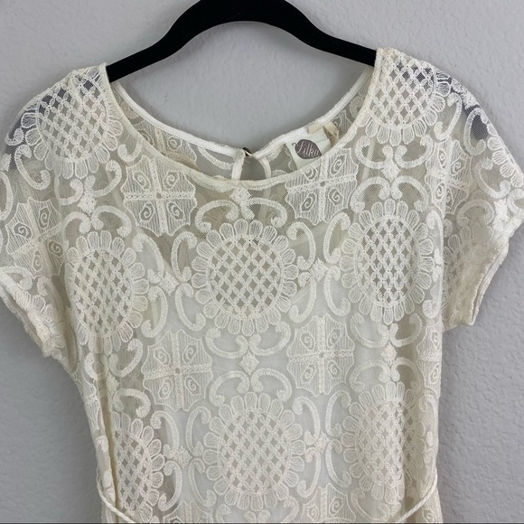 Anthropologie Lilka Bellflower Lace Maxi Dress Ivory XS - Picture 4 of 13